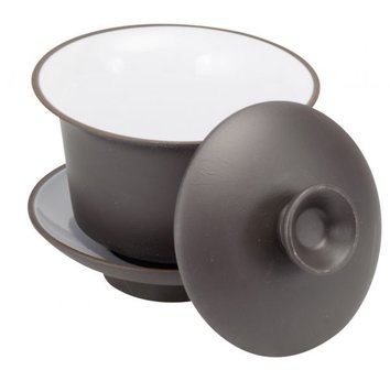 Yixing Gaiwan purple clay 3dlg 100ml