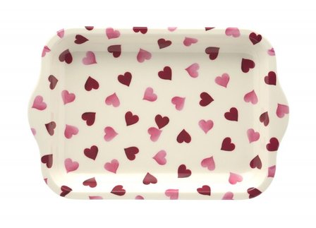 Small Melamine Tray-Pink Hearts