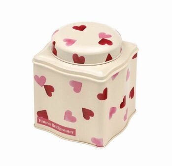 Dome Lid Wavy Caddy-Pink Hearts