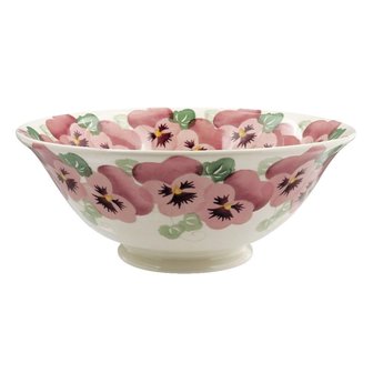 Serving Bowl-Pink Pansy