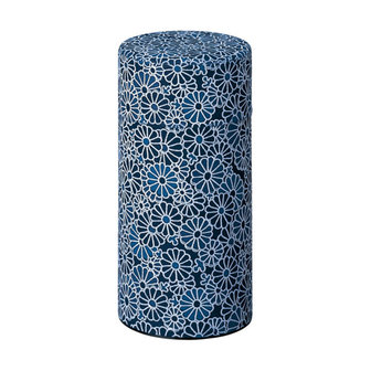 Washi canister Blue Flower with inner lid 100g