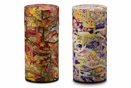 Washi canister Purple/Gold with inner lid 200gr