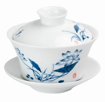 Gaiwan White Lotus 3dlg 275ml-blue