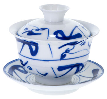 Gaiwan White/blue character 3dlg 140ml