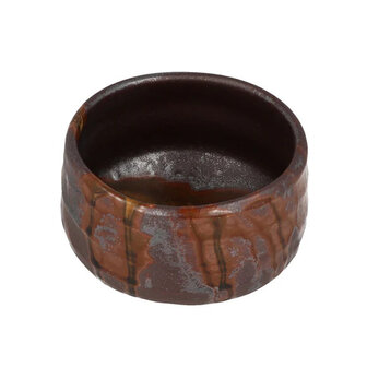 Chawan/Matcha bowl oribe-yaki Tenmoku Dark brown