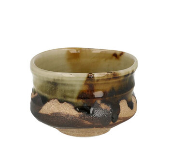 Chawan/Matcha bowl oribe-yaki Oribe green