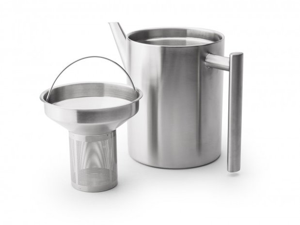 Theepot Minuet Cylindre 1,2L-RVS mat