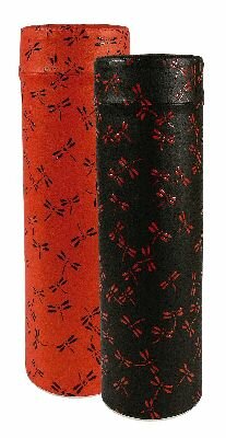 Washi canister Dragonfly Red with inner lid 75g