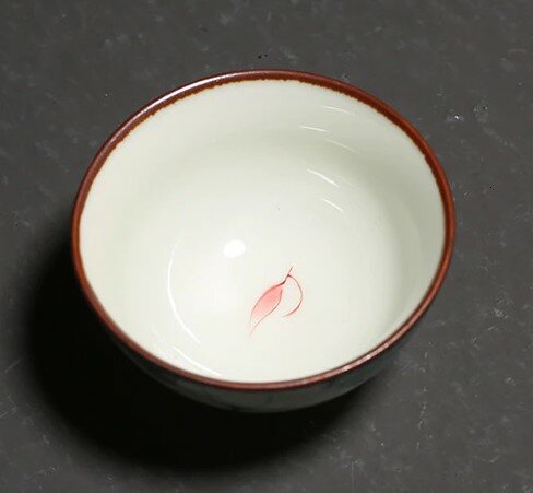 Teacup Lotus Hand Painted Porcelain 45ml