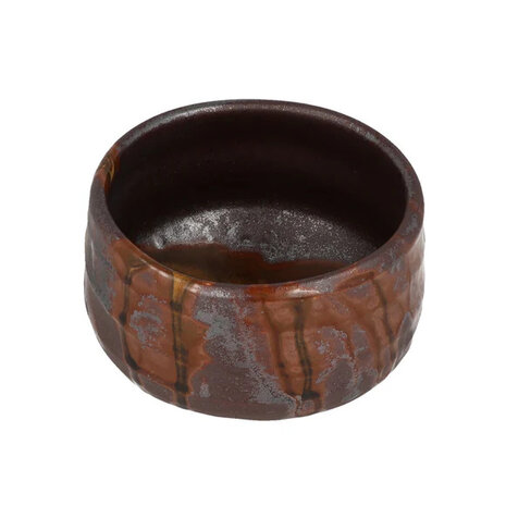 Chawan/Matcha bowl oribe-yaki Tenmoku Dark brown