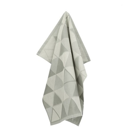 Tea Towel 65x65cm-Triangles Dark Green